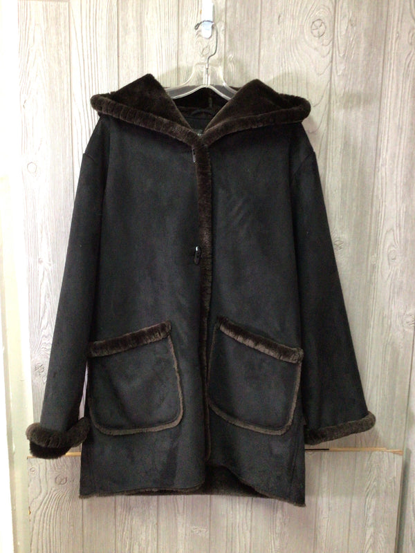 Jones New York Faux Fur shearling Coat Size Large